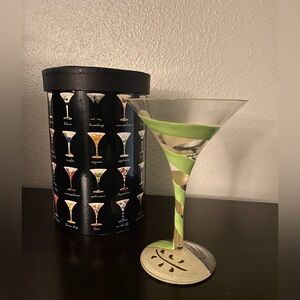 🍏✨ NWT Lolita Appletini Hand-Painted Martini Glass | 10oz Collectible Barware